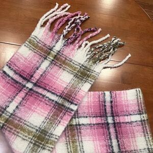 Old Navy Pink Plaid Scarf